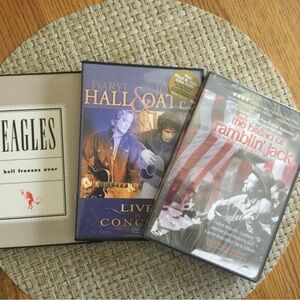 Bundle of 3 Music DVDs. Rambling Jack, unopened. Others viewed once.